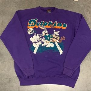 1994 Vintage Miami Dolphins Looney Tunes Crewneck